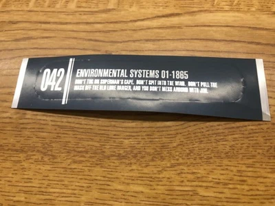 Star Trek Original Production Made Bulkhead Sticker TNG DS9 Voyager - Image 1 of 2