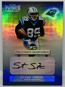 2001 Playoff Preferred Steve Smith Sr Rookie Auto /100 CAR Panthers BAL Ravens - Picture 1 of 3
