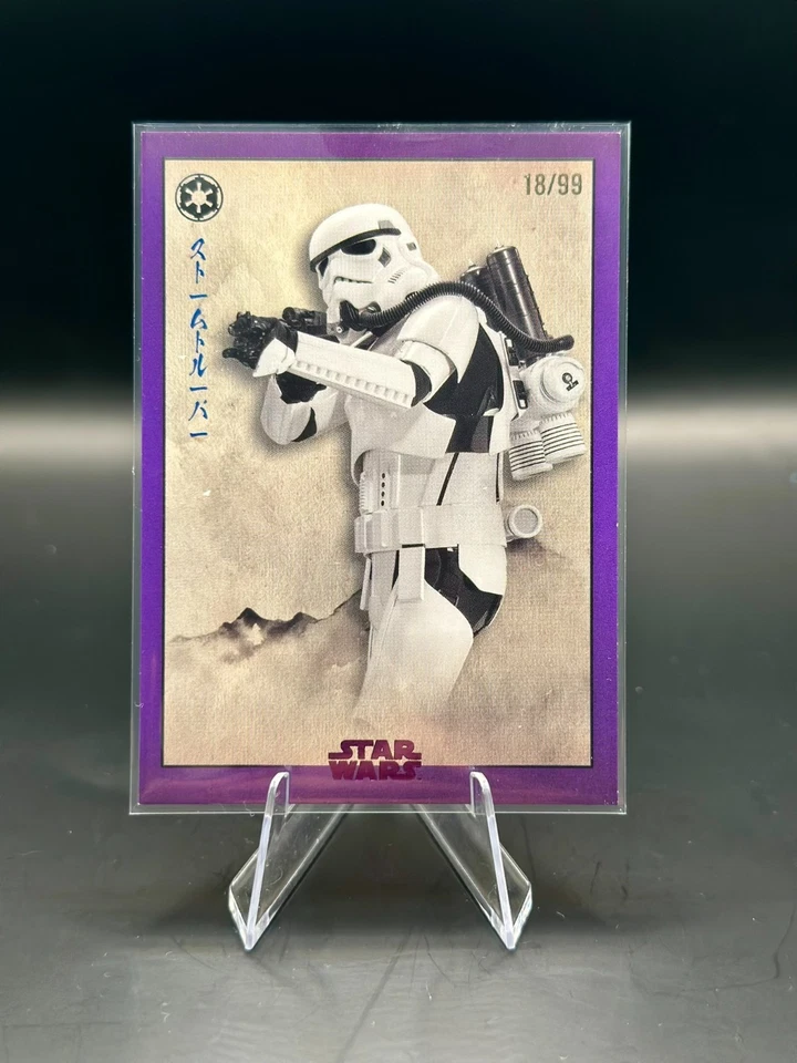 2025 Topps Star Wars Meiyo Япония, штурмовик, #GE-24, SP, фиолетовая фольга, # /99 - Изображение 1 из 2