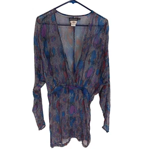 Antik Batik Women's Early Y2K Silk Kim Mini Sheer Dress Size M - Picture 1 of 8