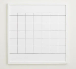 Pottery Barn White Wood Gallery whiteboard calendar, wall mount *eraser, markers - Picture 1 of 1