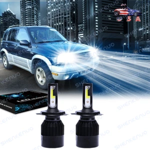 H4 9003 LED For Suzuki Grand Vitara 99-05 Vitara 99-04 Headlight 6500K Bulbs Kit - Picture 1 of 12