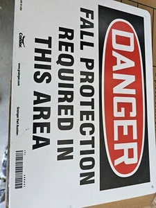 Condor Danger Fall Protection 465A41 10x14 - Picture 1 of 5