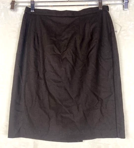 Vintage Requirements Skirt Womens 16 Brown 100%Wool Darted Lined Career Workwear - Picture 1 of 15