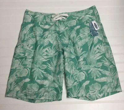 Pantalones Cortos de Tabla Old Navy Para Hombre Talla M Floral Verde Blanco Hasta la Rodilla Corbata Frontal Sin Forro Foto 1 de 4