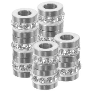  10 Pcs Stainless Steel Spacer Beads for Jewelry Making Bracelets Rhinestone