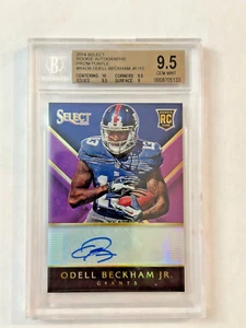 2014 Select Rookie Auto Prizm 1/15 Odell Beckham Jr. BGS 9.5/10 Auto - Picture 1 of 2