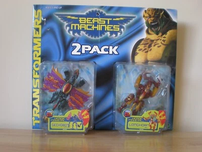 Transformers - Beast Machines - 2 упаковки - GECKOBOT и LONGHORN - 2000 - как новый на картонке - Изображение 1 из 4