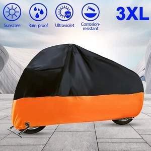3XL Full Motorbike Cover Outdoor Waterproof Rainproof Dustproof UV Protection - Imagen 1 de 11
