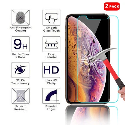 2-Pack For iPhone 15 Pro Max 9H Clear Tempered Glass Screen Protector Film - Image 1 of 4