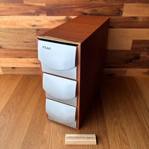 Vintage TEAC MiniDisc Storage Case - Pudełko ze sklejki z 3 tacami - Mieści 50 MD #2 - Zdjęcie 1 z 18