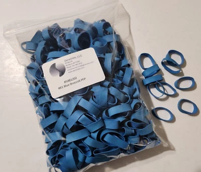 ALLIANCE RUBBER COMPANY Alliance Rubber Blue Broccoli PFP Bands 2" x 1/2" #81 1 LB Bag Broccoli/Produce