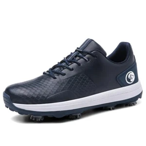 Herren Golfschuhe Wasserdicht Rutschfest Feste Nieten Outdoor Freizeit Trainingsschuhe - Bild 1 von 23