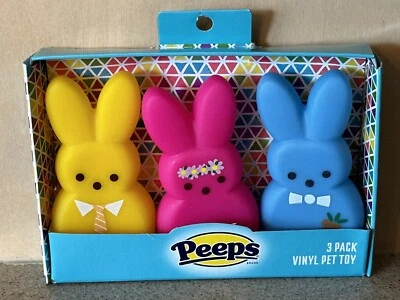 Peeps 4» наряд кролики винил пищалка домашних животных игрушка набор - 3 шт. / новый - Изображение 1 из 4