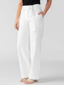 Sanctuary Women's Serene Carpenter Wide Leg White Ivory Pants Size 27 - Picture 1 of 12