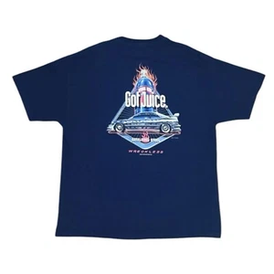Camicia Vintage Y2K 2001 Wreckless Motorsports Got Juice Taglia 2X Cars Racing Blu - Foto 1 di 7