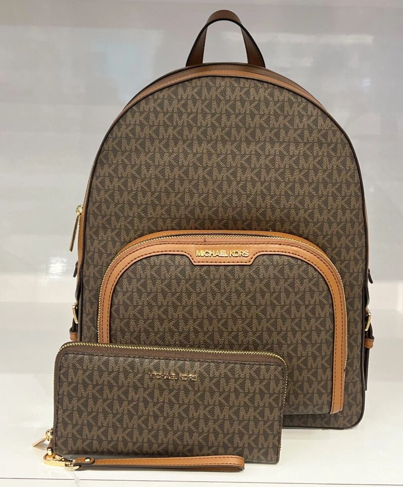 Michael Kors Jaycee Large Logo Backpack - Brown