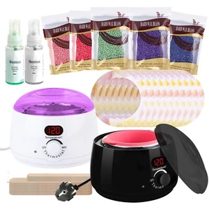 Calentador de cera kit de depilación maceta depilación máquina de parafina cera frijoles - Imagen 1 de 21
