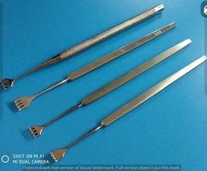 4Pcs Lacrimal Sac Retractor 4 Prong In 8mm 6.5mm 13mm Ophthalmic Instruments - Picture 1 of 15