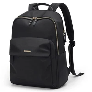 Black Laptop Backpack for Women 16 Inch Notebook Casual Daypack Travel Bag - Picture 1 of 7