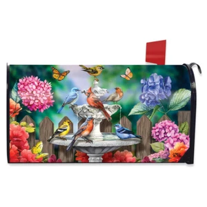 Briarwood Lane Spring Bath Birds Mailbox Cover - Picture 1 of 3