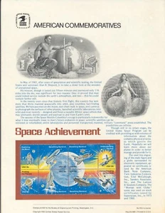 US Commemorative Panel #143 Scott 1912-19 Space Achievements '81 CV $20 - Picture 1 of 1