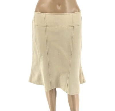 STEFANEL Women Beige A Line Skirt Size EU 38 UK 10 US 8 - Image 1 of 4