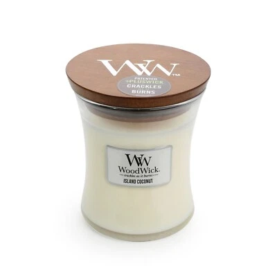 WoodWick Island Coconut Medium Soy Wax Candle Scented Fragrance Splosh - image 1 of 4