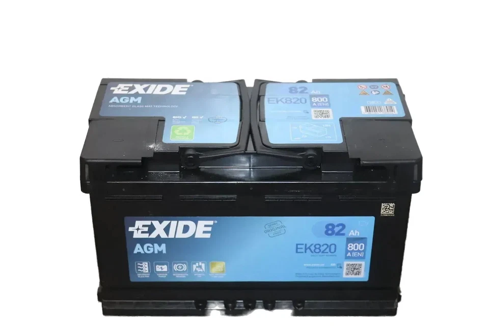 Exide EK820 82Ah 820a AGM Start-Stopp Autobatterie - Bild 1 von 1