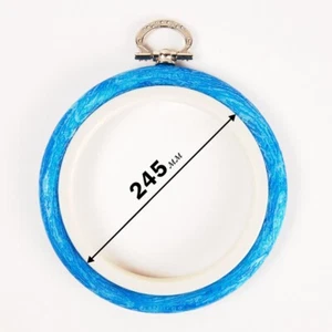 Nurge Round Rubber Hoops With Suspension, Rim Height 8mm, Diameter 245mm (Blue) - Picture 1 of 2