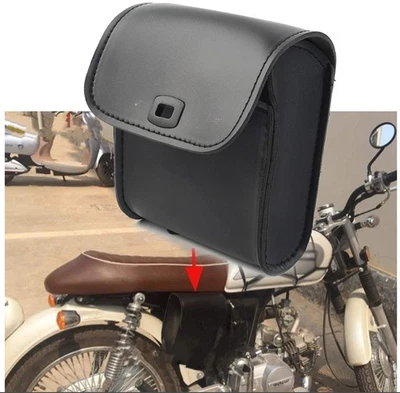 Bolsa de herramientas para motocicleta Bolsa de horquilla Bolsa de manillar de cuero PU Bolsa de herramientas de almacenamiento duradera Foto 1 de 4