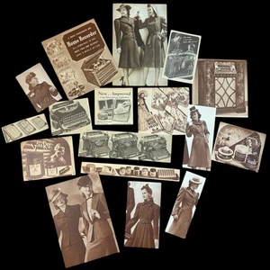 Lote efímero de principios de 1900 antiguo 1909 recorte diario basura colección E2 - Imagen 1 de 7