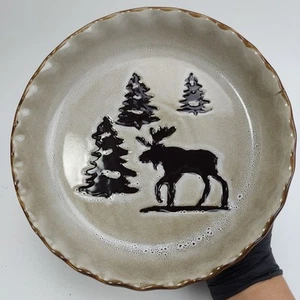 Home Studio Woodland Collection 10" Kuchen Backplatte Elch Kiefer Creme Braun - Bild 1 von 24