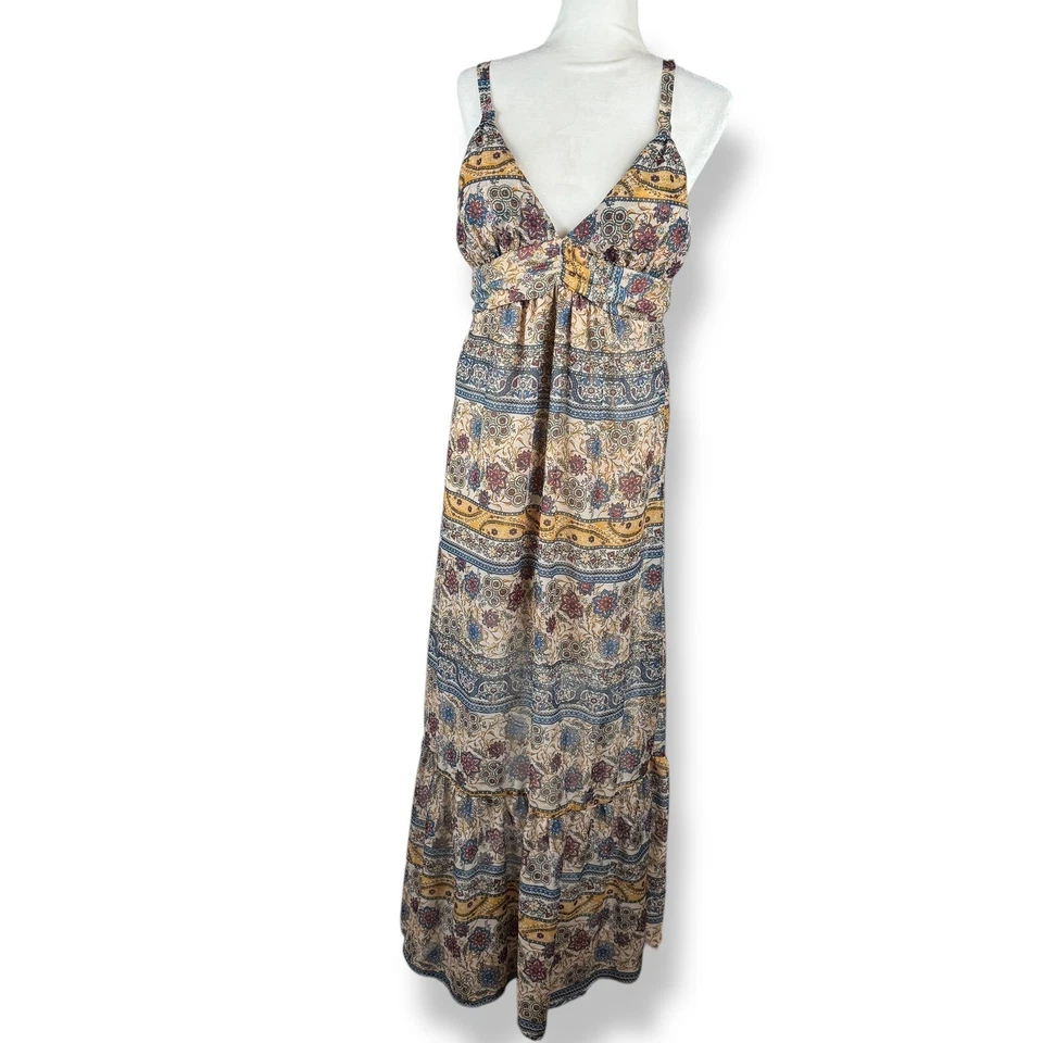 Womens Maxi Dress Size XL Babydoll Boho Indie Hippie Resort Prairie Festival - Image 1 of 4
