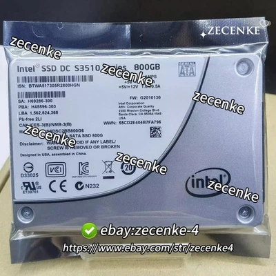 800GB DC Intel SATAIII SSD S3510 Series 2.5" 800 GB SSDS2BB800G6 SATA G2020230 - Image 1 of 2