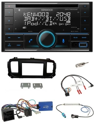 Kenwood CD 2DIN DAB USB Lenkrad Bluetooth Autoradio für Citroen Spacetourer Jump - Bild 1 von 4