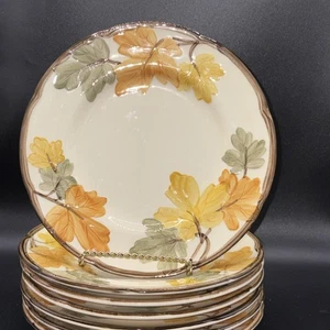 Vintage Franziskaner Oktober Salat/Wüstenteller Herbstblätter 8 Zoll - Bild 1 von 7