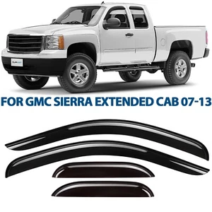 Protectores de lluvia viseras de ventilación pantalla para GMC Sierra 1500 2007-2013 cabina extendida - Imagen 1 de 10