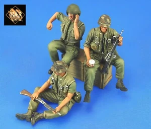 1/35 Modelos de Resina US AFV Crew Set Guerra de Vietnam (3 Soldados) Sin Pintar Sin Montar - Imagen 1 de 2