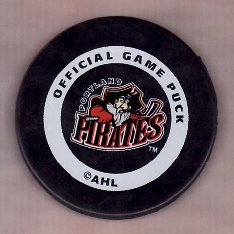 GAME PUCK - AHL PORTLAND PIRATES 2002-2004 WhiteRingFront AAA back DEFUNCT - L1 Cover