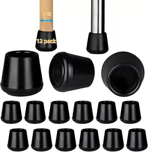 1" Chair Leg Tips Caps, Non-Slip Rubber Leg Tips, Stool Leg Protectors Cap, Fold - Picture 1 of 7