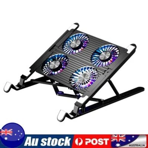Laptop Cooling Pad RGB Laptop Holder for 11-17.3 Inch Notebook(Black ABS 4 Fans) - Picture 1 of 4