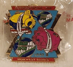 1997 NORWEST BANKS HOT AIR BALLOON TEAM ALBUQUERQUE, NM 182/1000 BALLOON PIN - Picture 1 of 2
