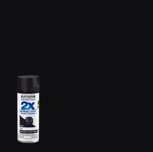Rustoleum 2x Matte Flat Black Spray Paint and Primer 12 Oz NO SHIP TO IL - Picture 1 of 11