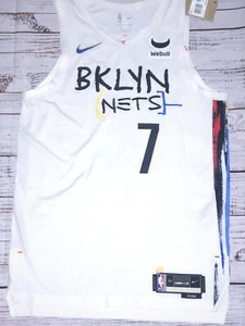 100% Authentic Nike Nets Kevin Durant City Pro Cut Jersey SZ 44 NWT Webull - Picture 1 of 5
