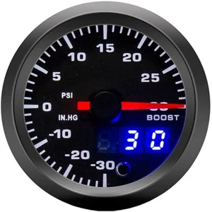 Ladedruck Anzeige Turbo Boost Auto Gauge Zusatzanzeige 7 Farben LED Instrument - Picture 1 of 8
