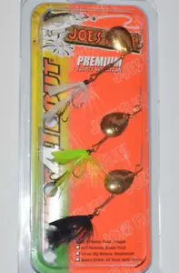 joe's flies spinners gold blade value hot 4 trout size 8 assortment white black - Picture 1 of 3