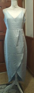Algeman Size 12-14 (L) Light Blue Misses/Woman Dress Sleeveless Adj Straps - Picture 1 of 9
