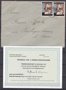 TOP Brief mit 2x ANK 665 auf Fernbrief Bedarfserhaltung GEPRÜFT - Picture 1 of 3