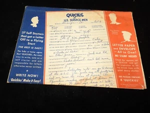 Vtg WWII United States V Mail Quickie Letters - NOS - e - Picture 1 of 3